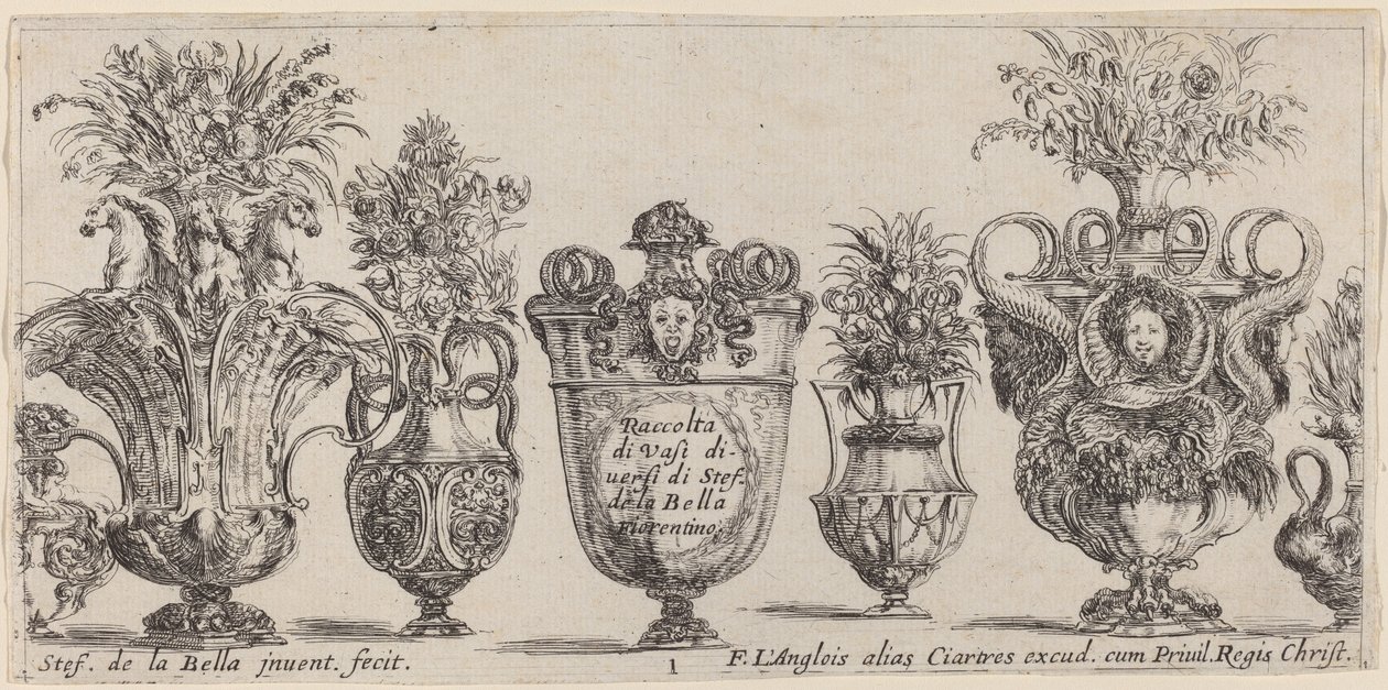 ファンタスティック 花瓶、おそらく 1646 年製。 作： ステファノ・デラ・ベラ
