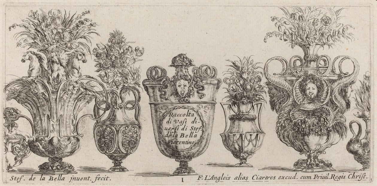 ファンタスティック 花瓶、おそらく 1646 年製。 作： ステファノ・デラ・ベラ