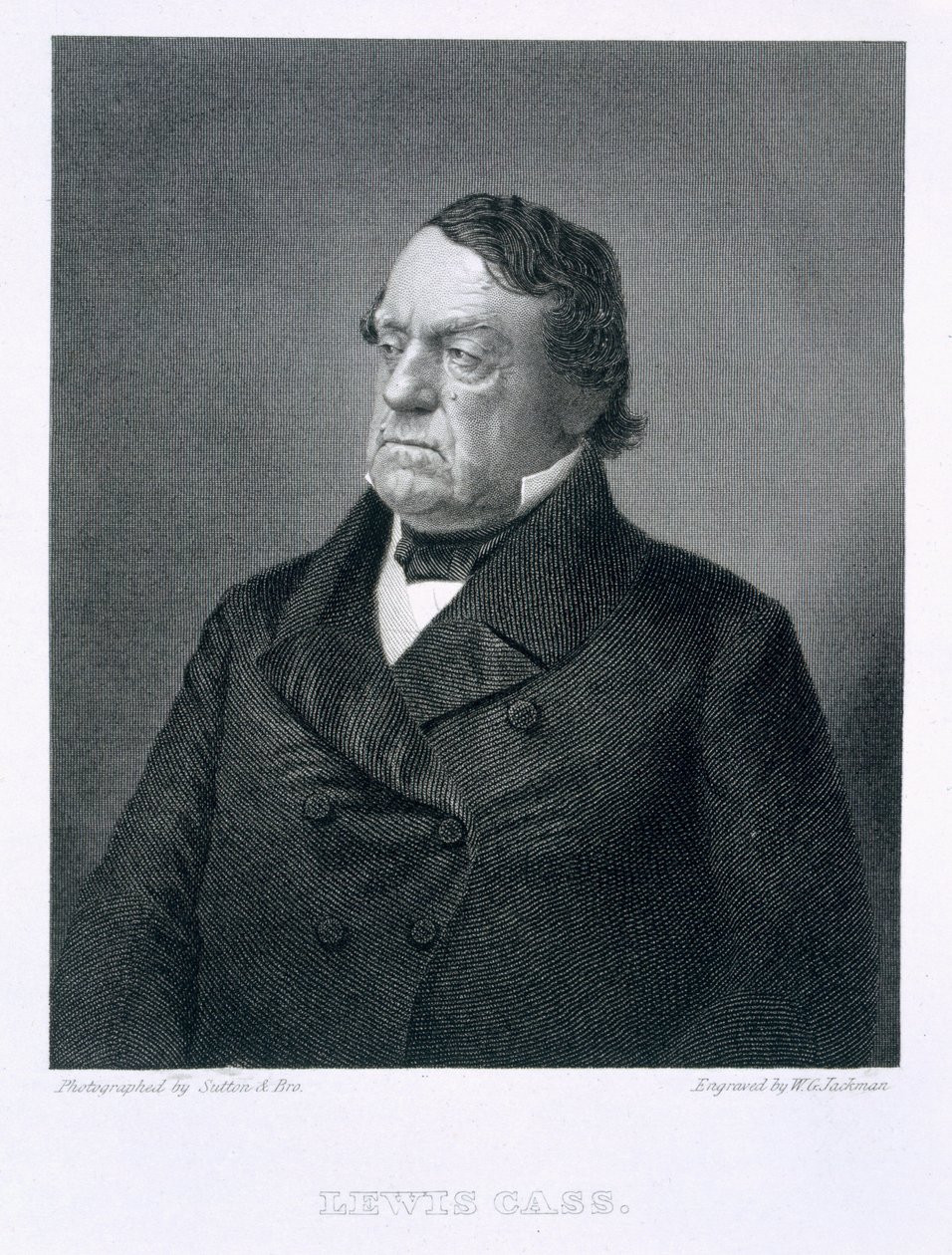 写真の後でウィリアムGジャックマン（fl.c.1841-60）によって刻まれたルイスキャス 作： サットンと仲間
