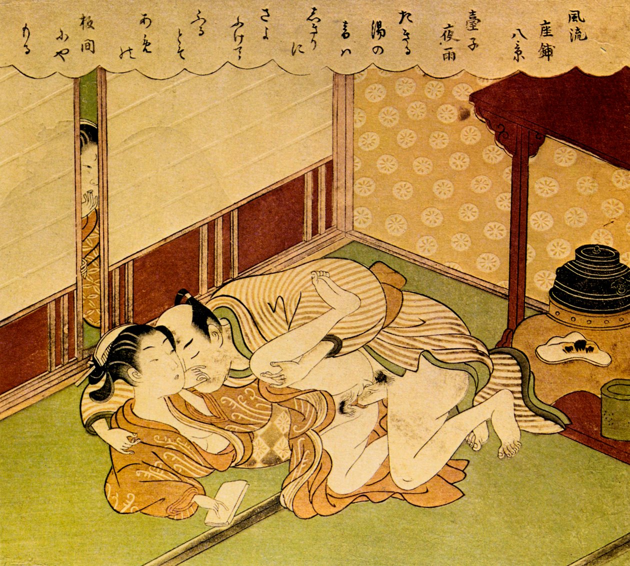 二人の恋人、c1750。 作： 鈴木春信