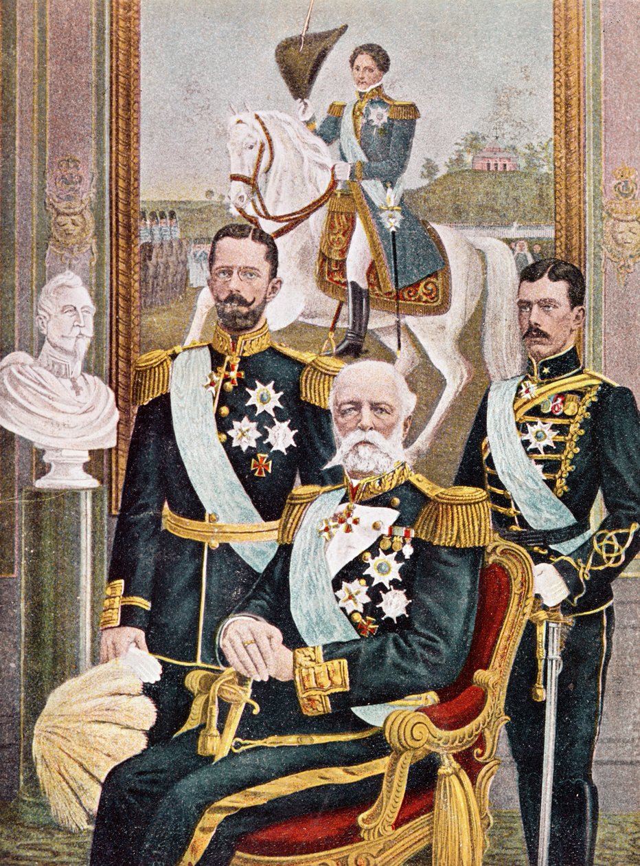 スウェーデンの君主の5世代、1904年 作： スウェーデン語学校