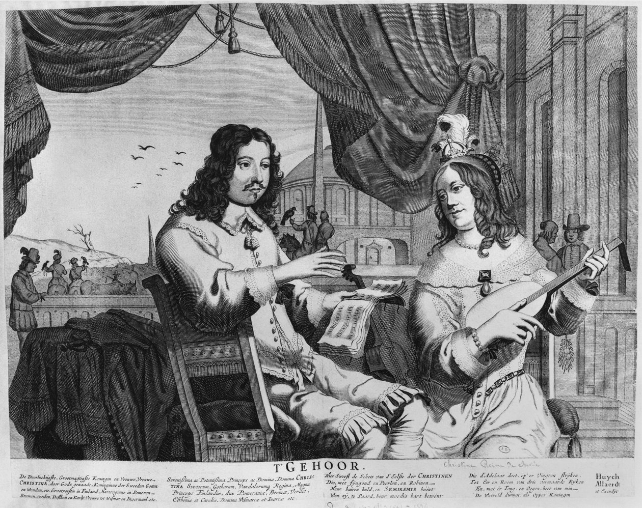 スウェーデンのクリスティーナ女王（1626-89年） 作： スウェーデン語学校
