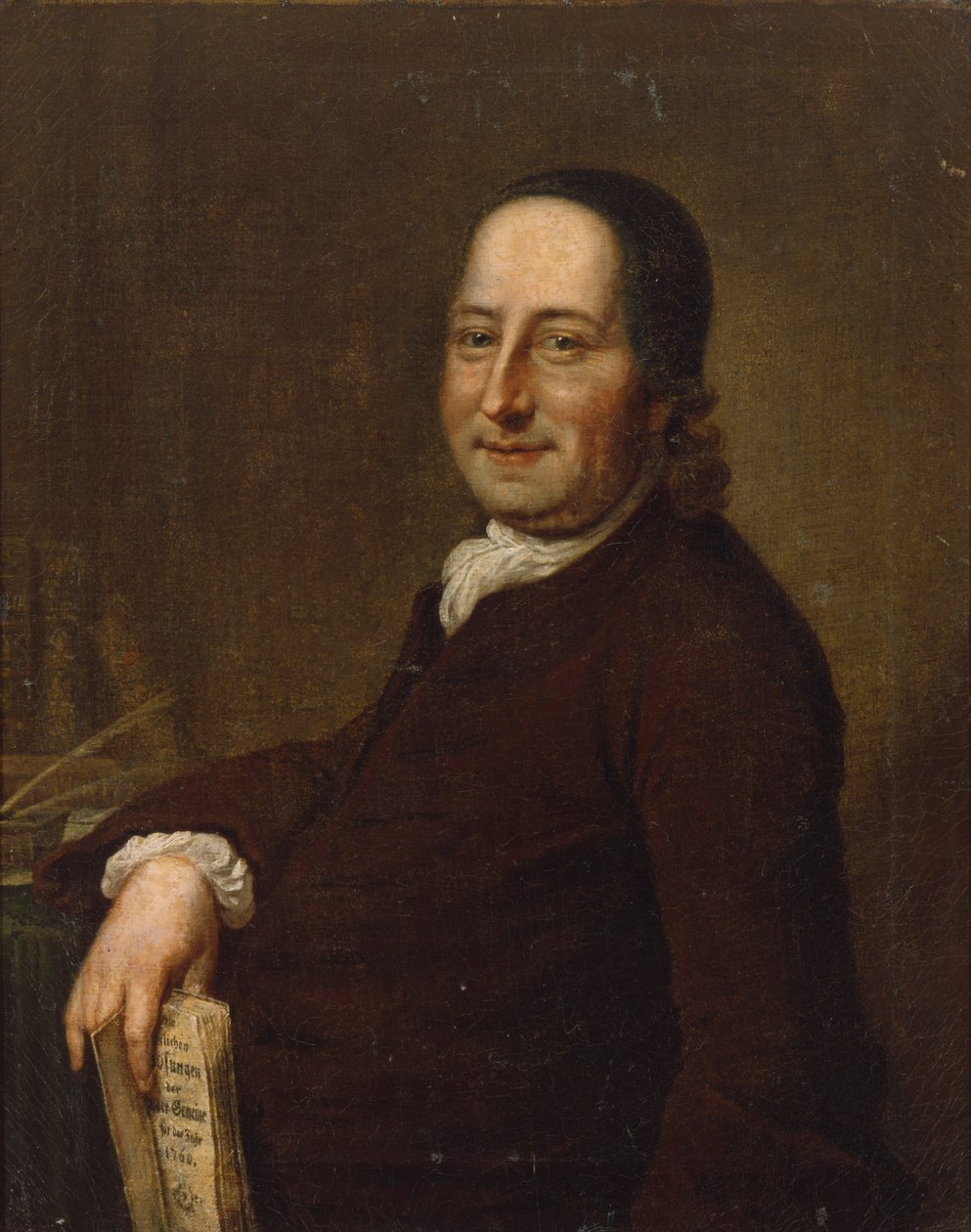 Nicholaus Ludwig Count von Zinzendorf with the Daily Watchwords、1761 作： スイスの学校