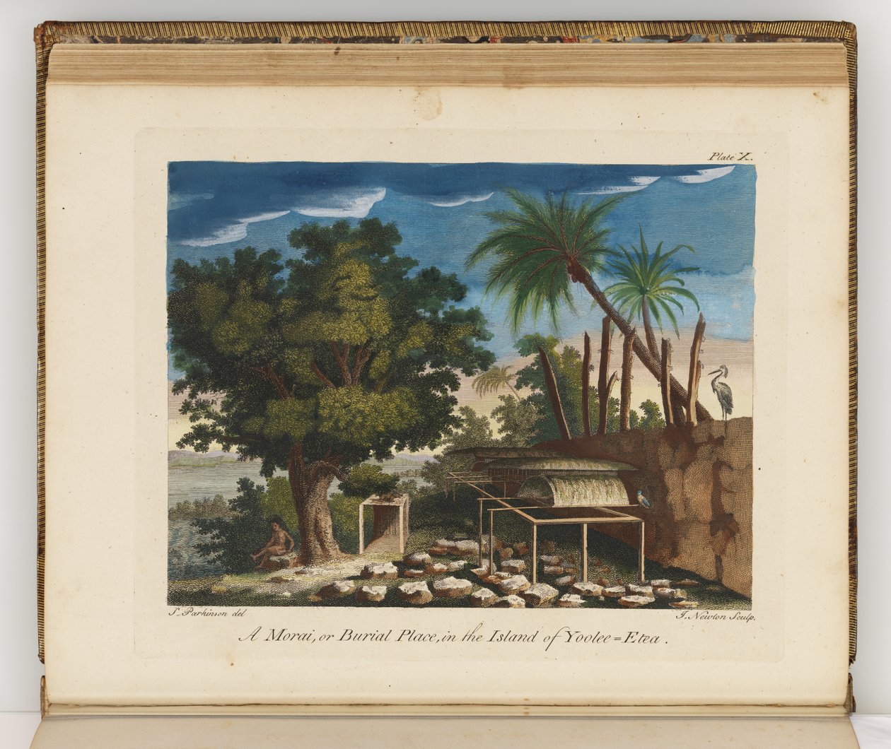 南洋への航海の日記からの挿絵：陛下の船、エンデバー号、1794年（手描きの彫刻） 作： シドニー