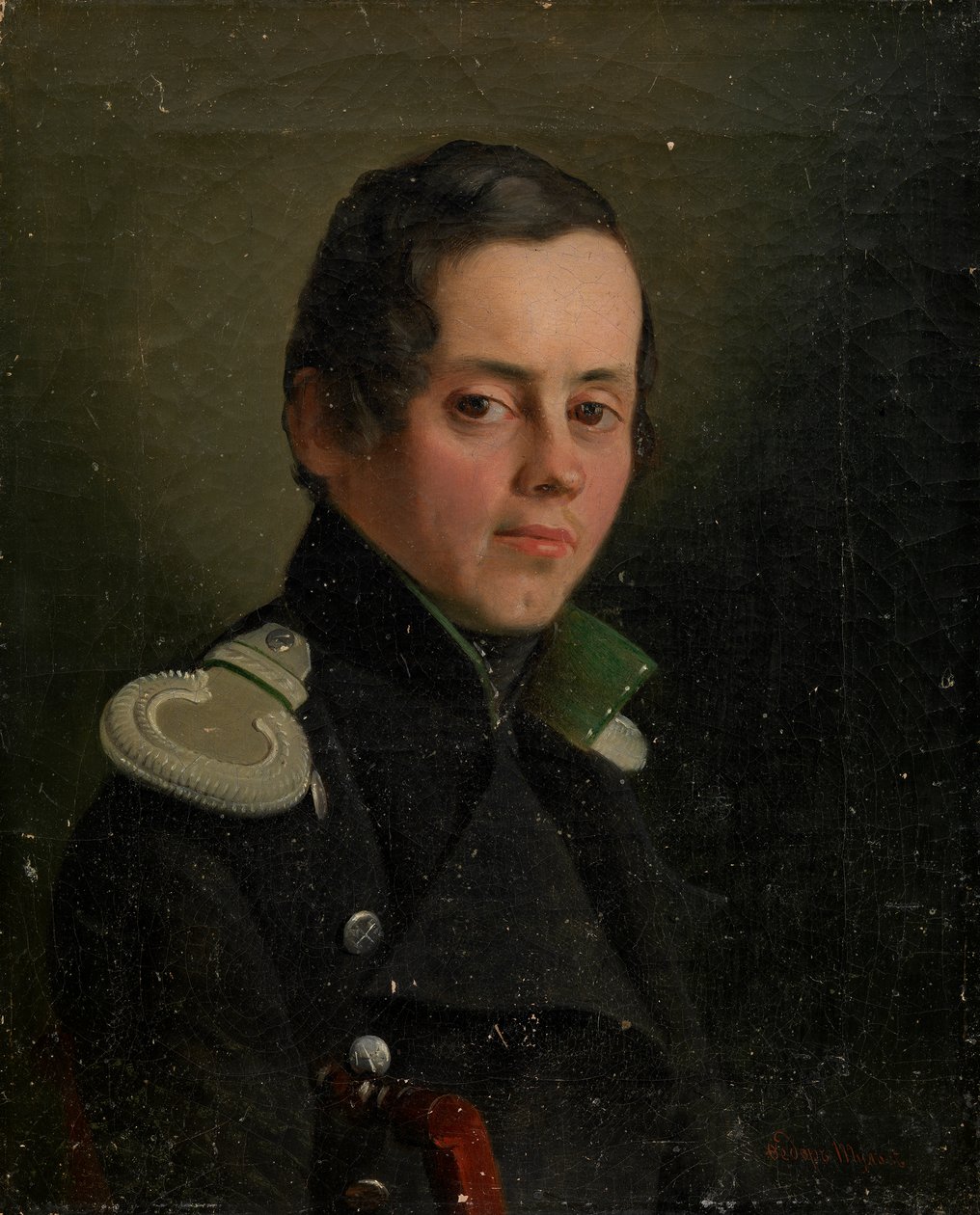 若い将校の肖像 作： TULOV FEDOR