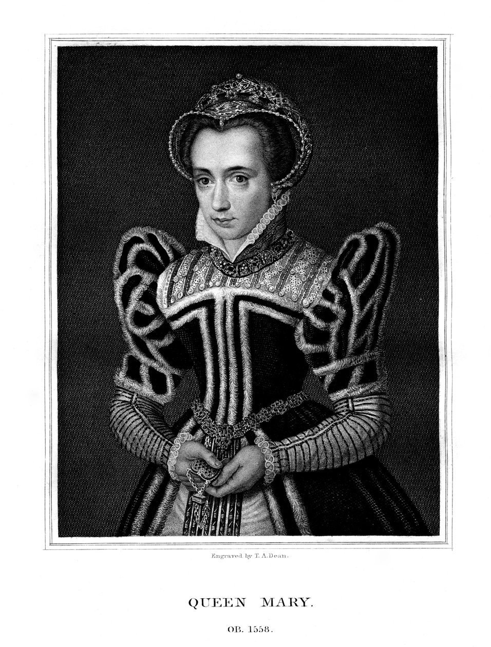 オーストリアのマリア女王、1827年。 作： TAディーン