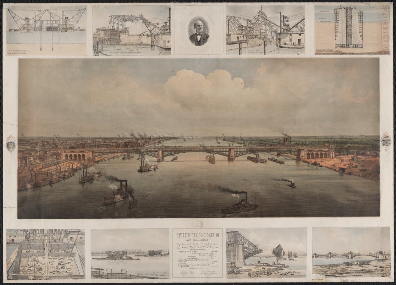 The Bridge at St Louis, c.1874 （クロモリトグラフ 作： T.ウェルッカー