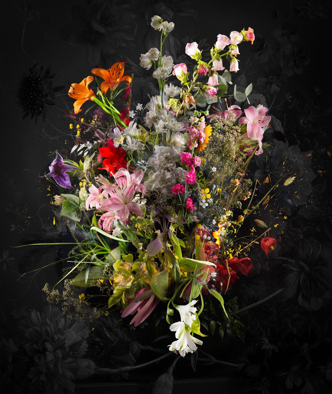 Bouquet XXXIX、2020年（キャンバスにミクストメディア） 作： Teis Albers
