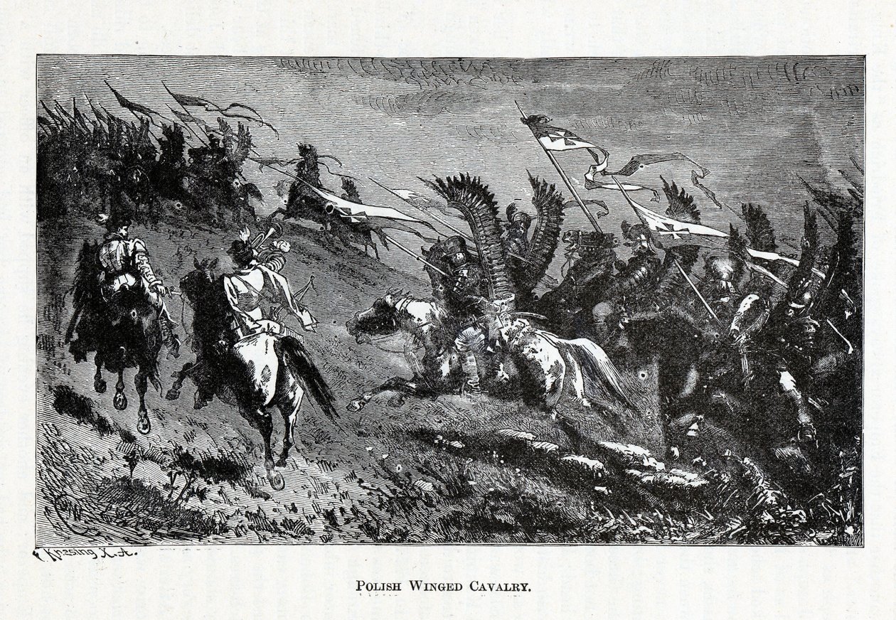 ポーランドの有翼騎兵隊、1882 年 作： セオドア・クネジング