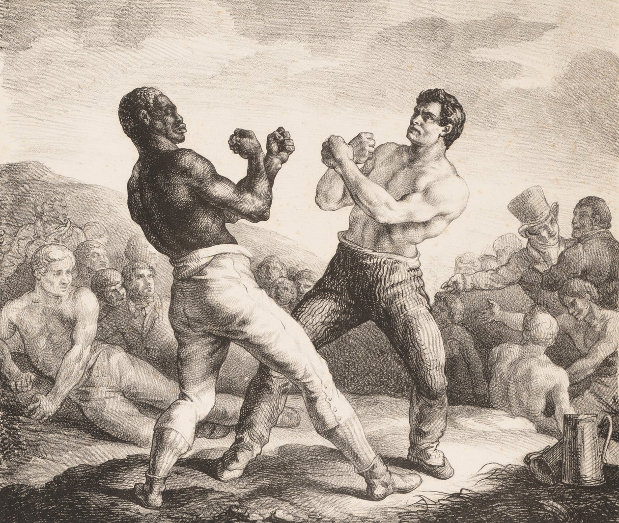 ボクサー、1818年。 作： セオドア・ジェリコー