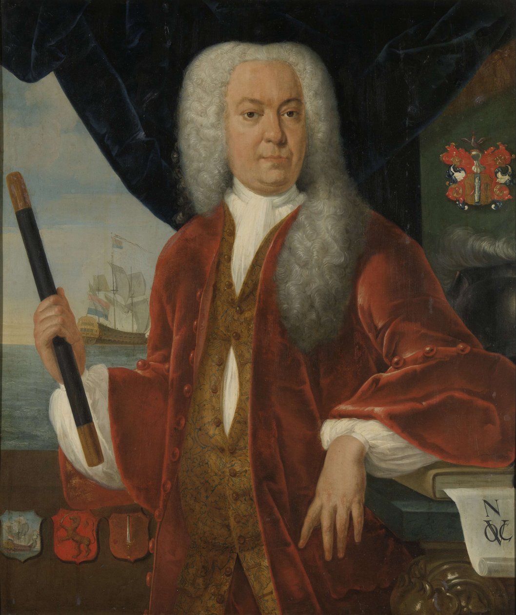 Adriaan Valckenier（1695-1751）。総督（1737-41） 作： セオドアス・ジャスティナス・リーン