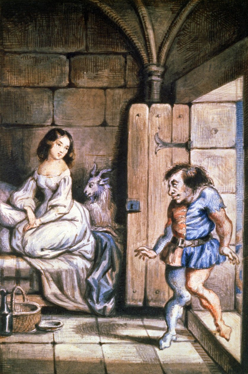 エスメラルダとクアシモド、1831-1835年頃（挿絵） 作： テオフィル（後）ゴーティエ