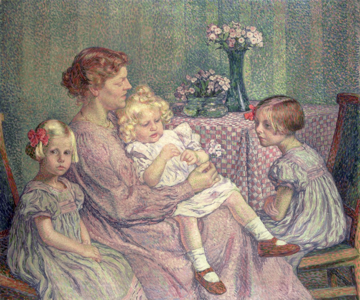 マダムファンデヴェルデとその子供たち、1903 作： テオ・ヴァン・リッセルベルゲ