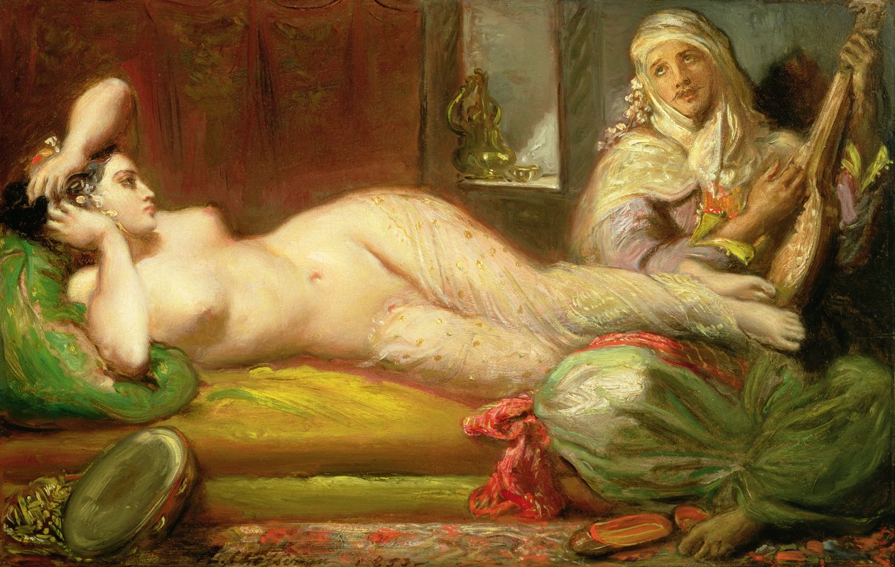 リクライニングオダリスク、1853年 作： テオドール・シャッセリオー