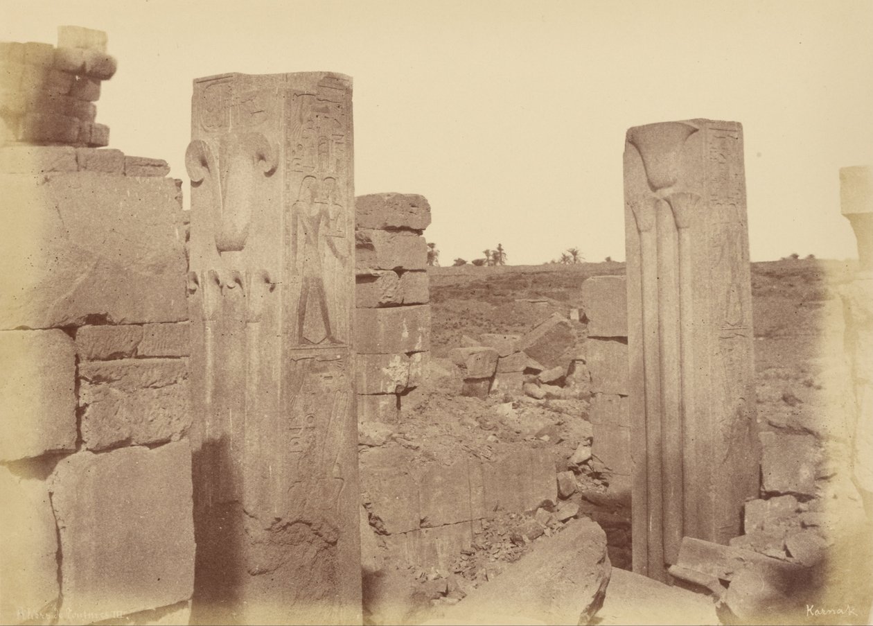 （Karnak、Thotmes IIIs Lotus Columns） 作： ThéoduleDevéria