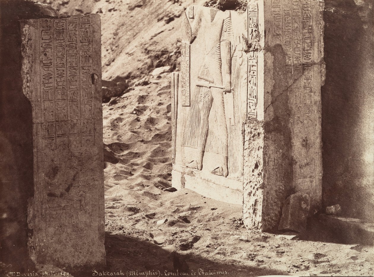 プタモセの墓、サッカラ・メンフィス、1859年。 作： ThéoduleDevéria