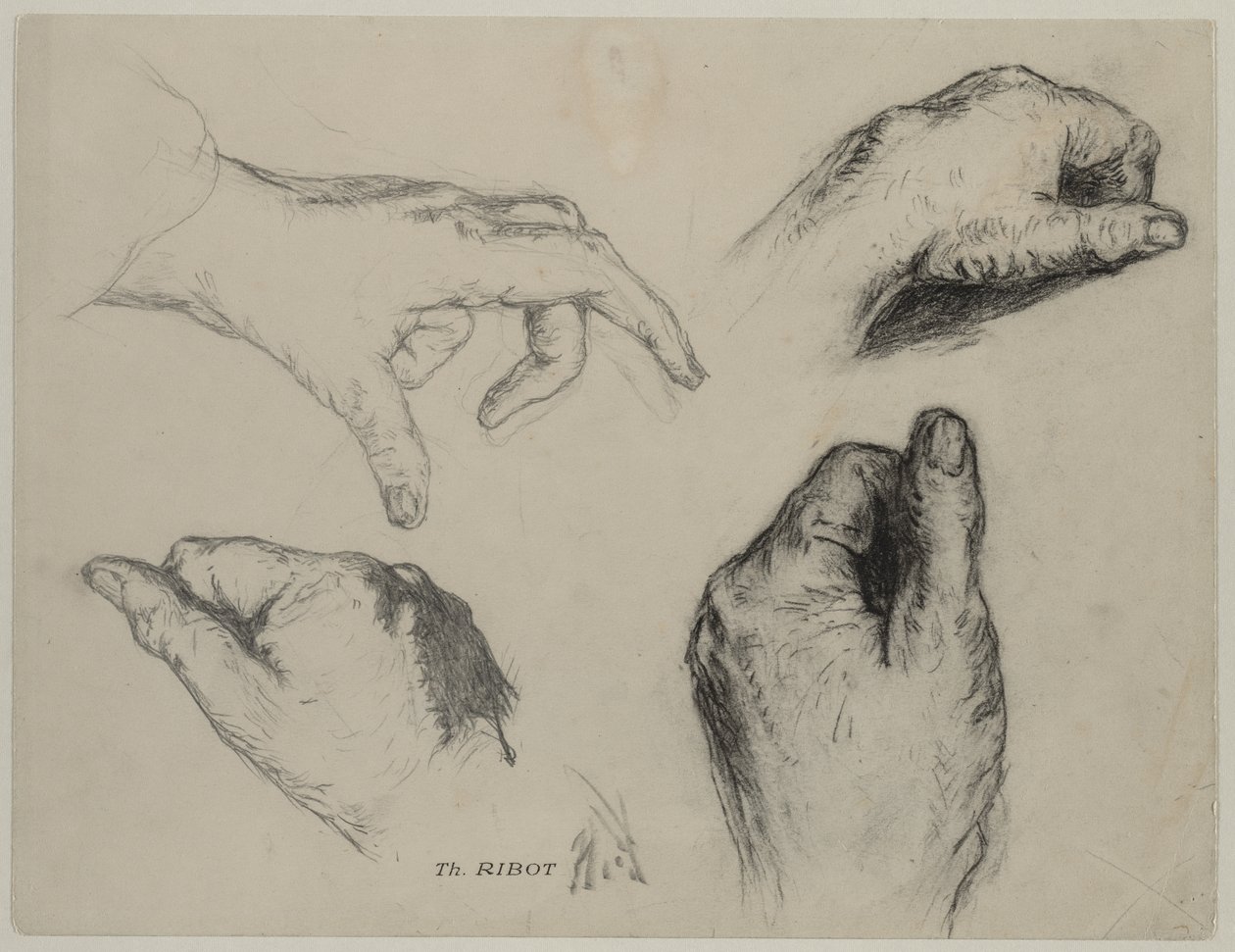 Hands rectoの研究、1800年代。 作： オーギュストセオデュルリボット