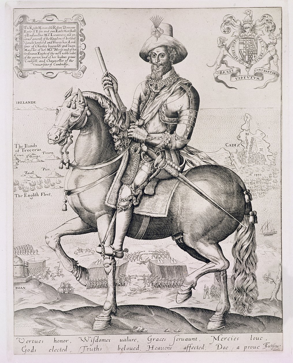 ロバート・デブルーの肖像（1566-1601）エセックス伯、1599 作： トーマス・コックソン