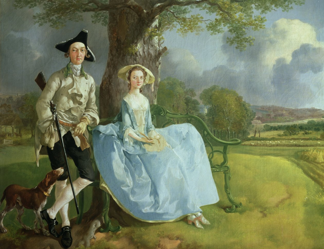 アンドリュース夫妻、c.1748-9油彩、キャンバス467 作： トーマス・ゲインズバラ