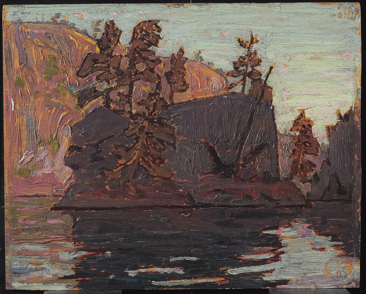ペタワワ峡谷、1916年（木製パネルに油彩） 作： トム・トムソン