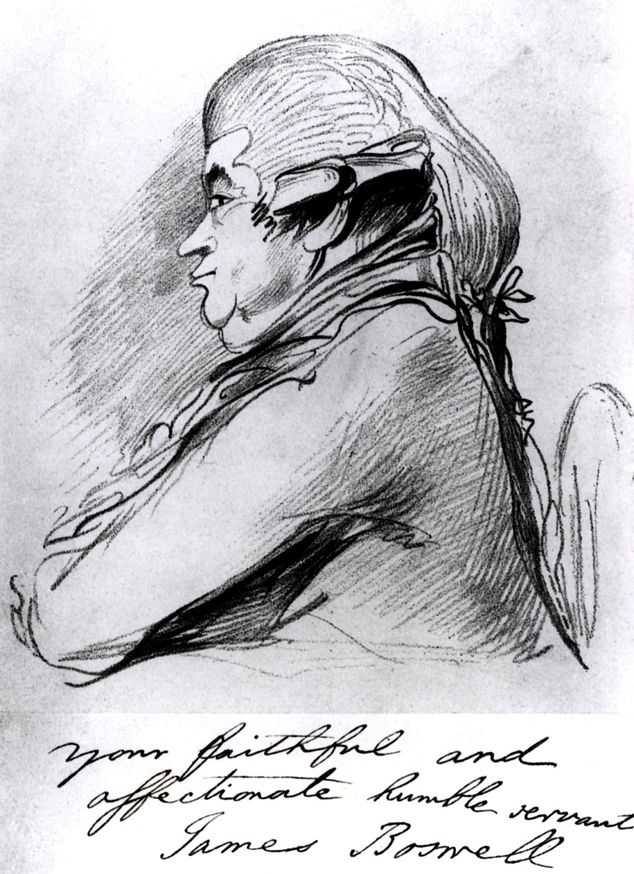 ジェームズ・ボズウェル（1740-95）、1790-95年頃 作： トーマス・ローレンス