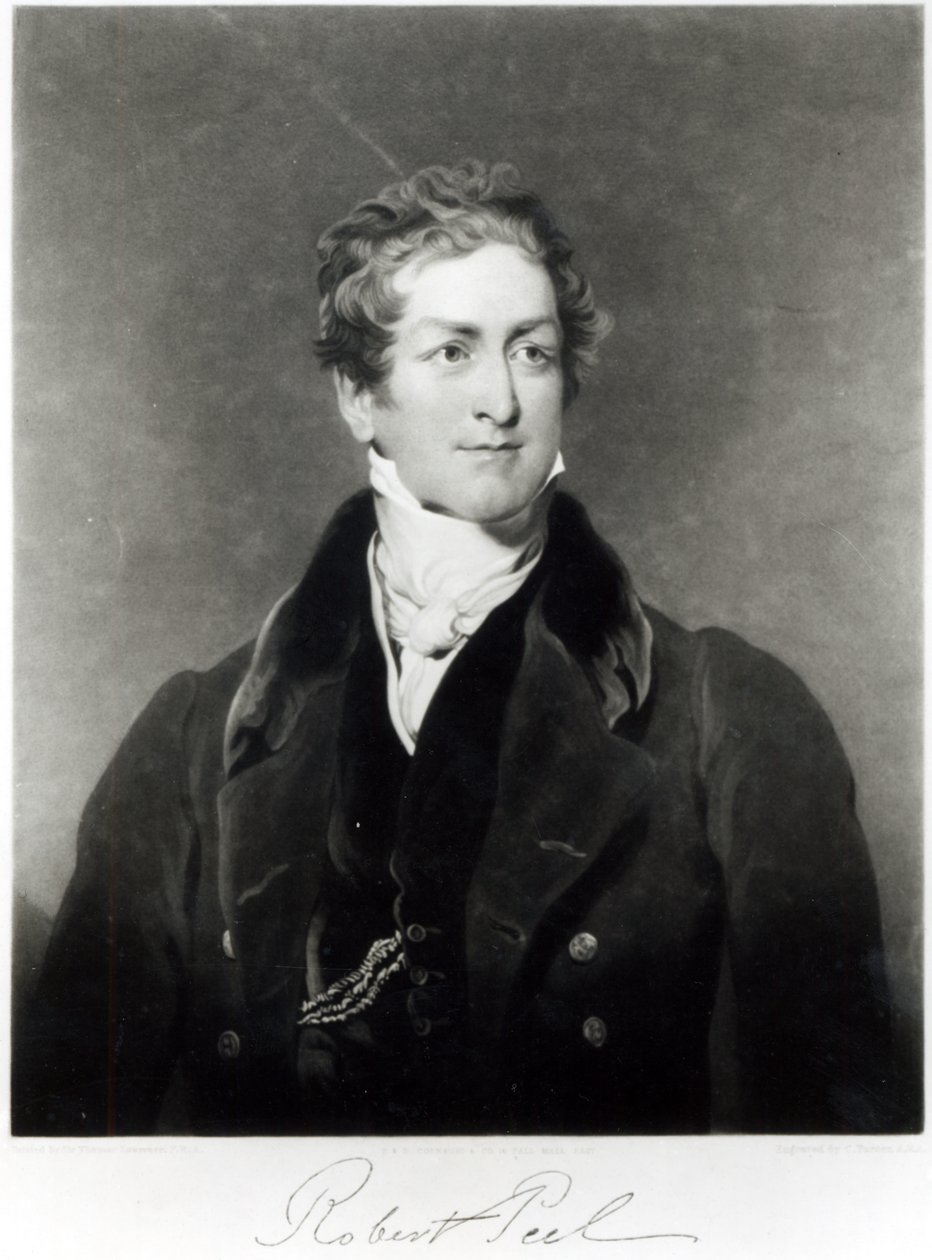 C.ターナーが彫刻したロバートピール卿（1788-1850）の肖像 作： トーマス・ローレンス