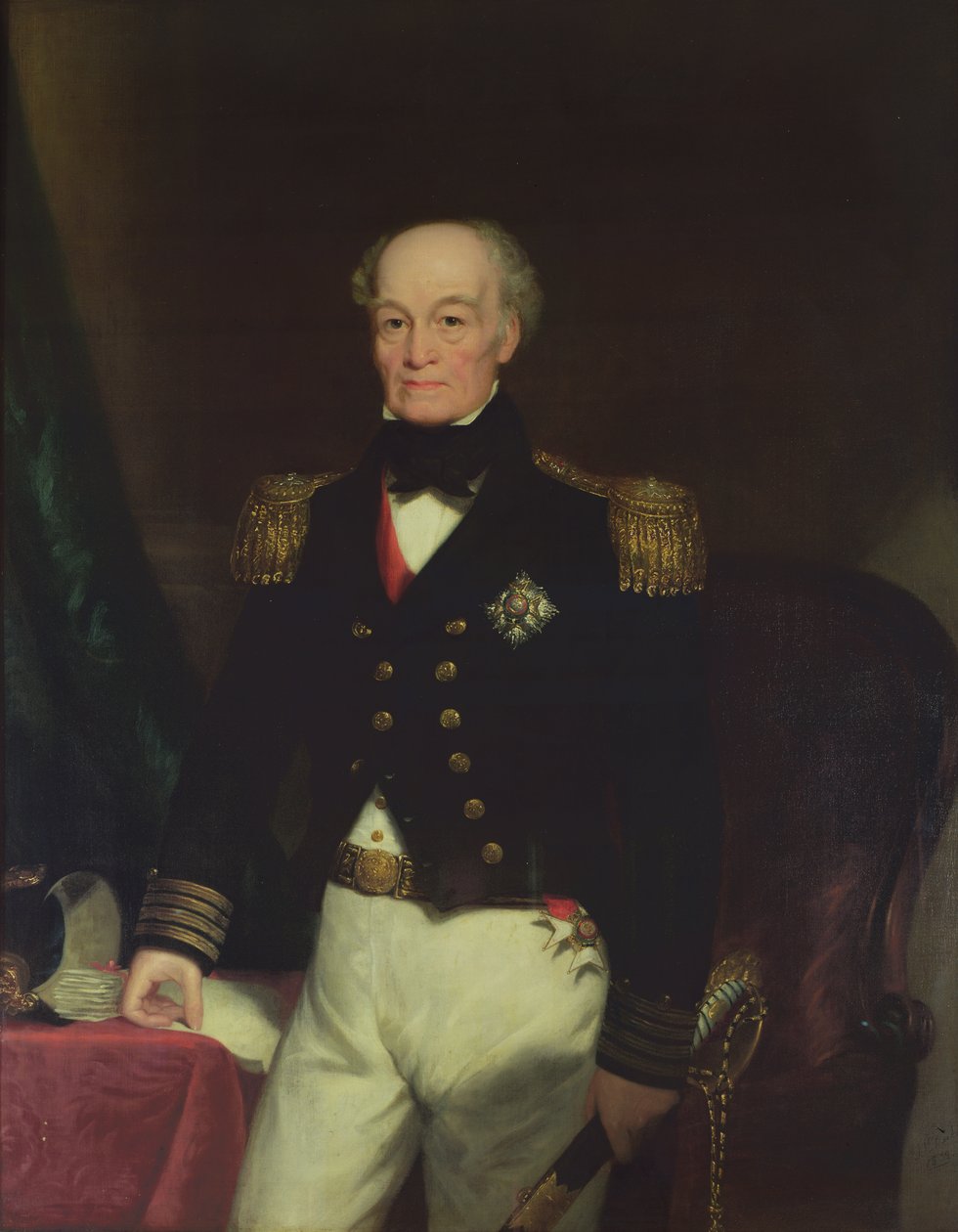 トーマス・バイアム・マーティン卿の肖像（1773-1854）1852（油） 作： トーマス・マッカイ