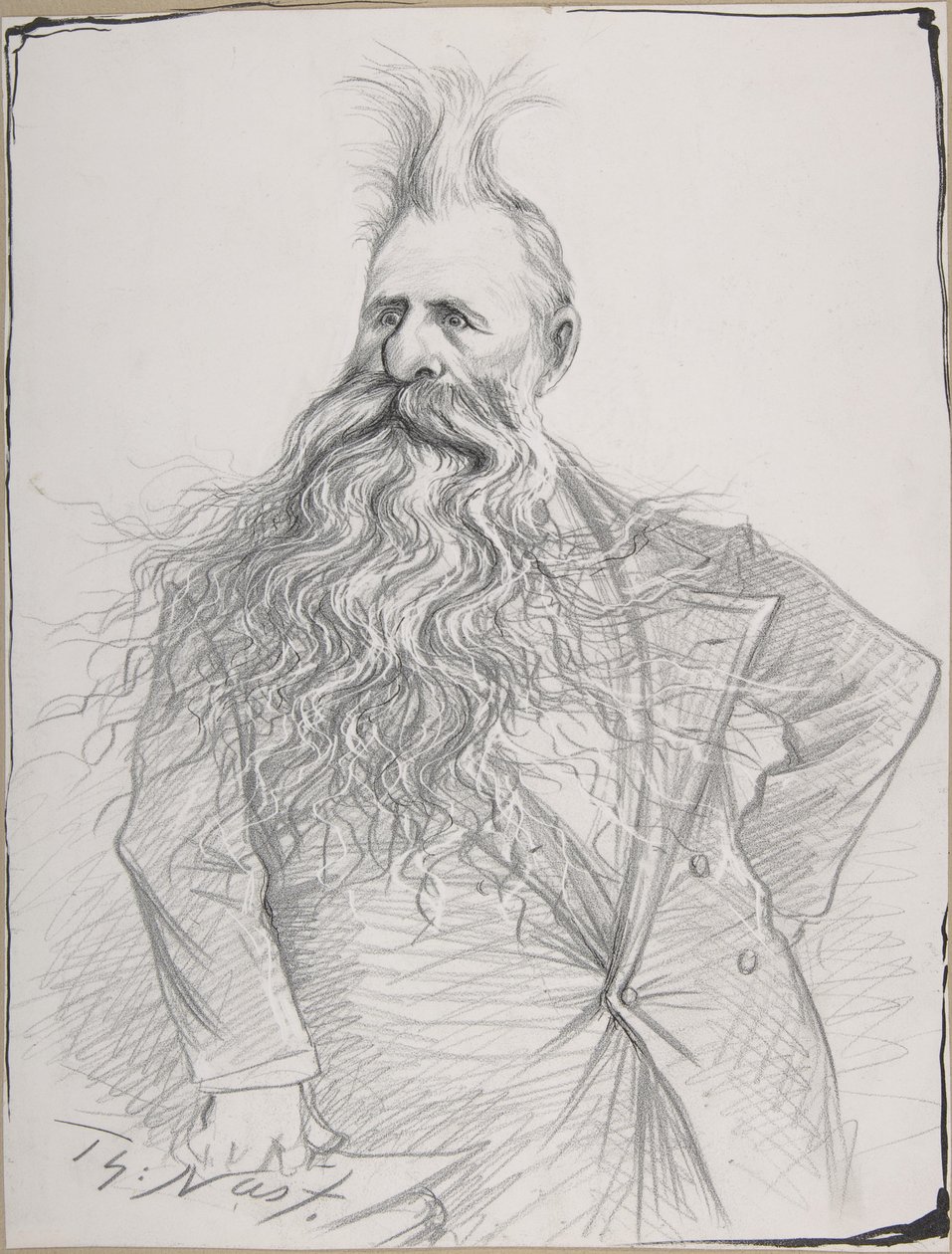 上院議員ジョセフ・N・ドルフの風刺画 作： トーマス・ナスト
