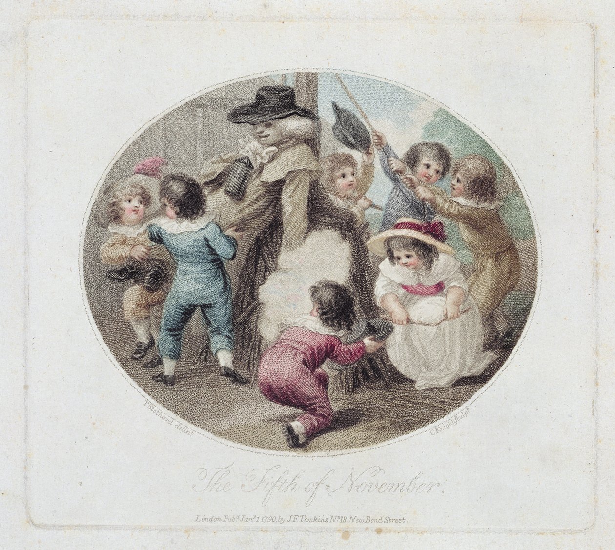 11月5日、チャールズナイト（1743-c.1826）によって刻まれた、パブ。 JFトムキンス作、1790年（点描彫刻）（125881組） 作： トーマス・ストザード