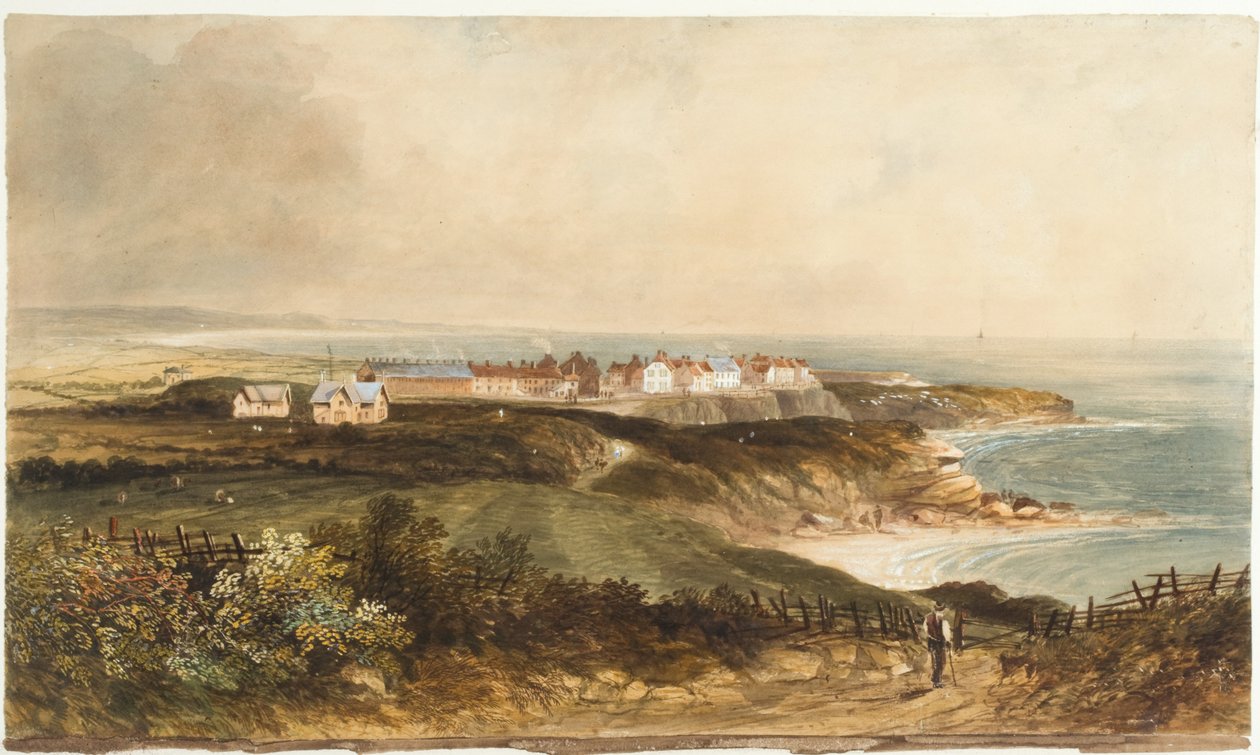Cullercoats（紙にボディカラー、鉛筆、トイレ） 作： トーマス・ソープ