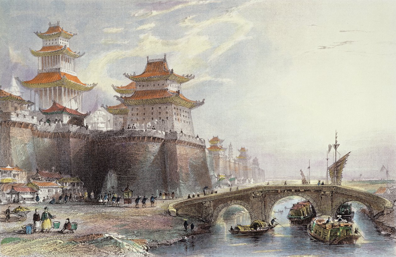 北京の西門、1850年頃 作： トーマス・アロム