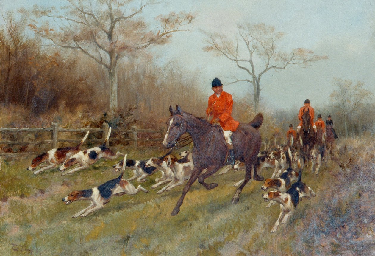 森の中の狩人と猟犬 作： トーマス・ブリンクス