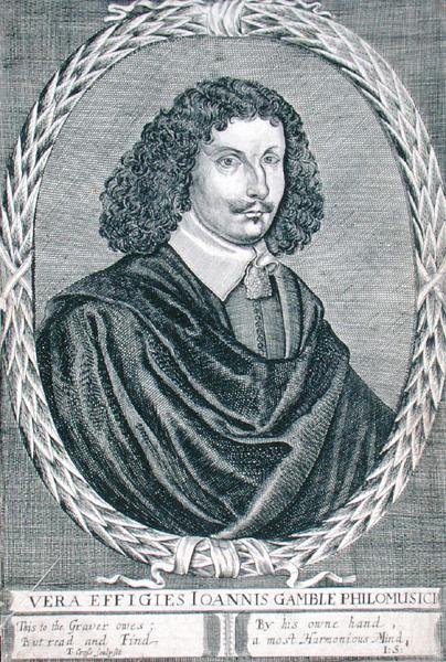 ジョン・ギャンブル（c.1630-87）（エングレーヴィング） 作： トーマスクロス