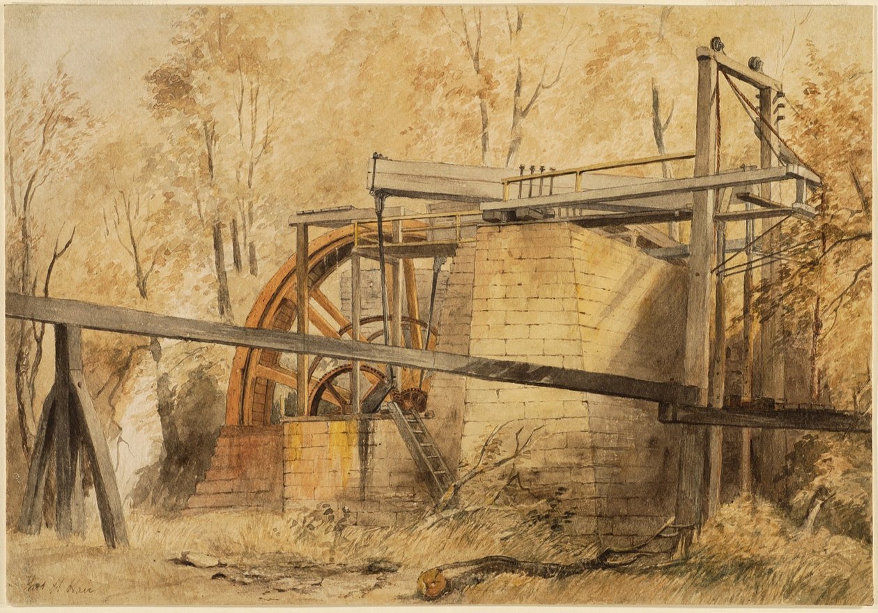 水車、Beamish Colliery 作： トーマス・H・ヘア
