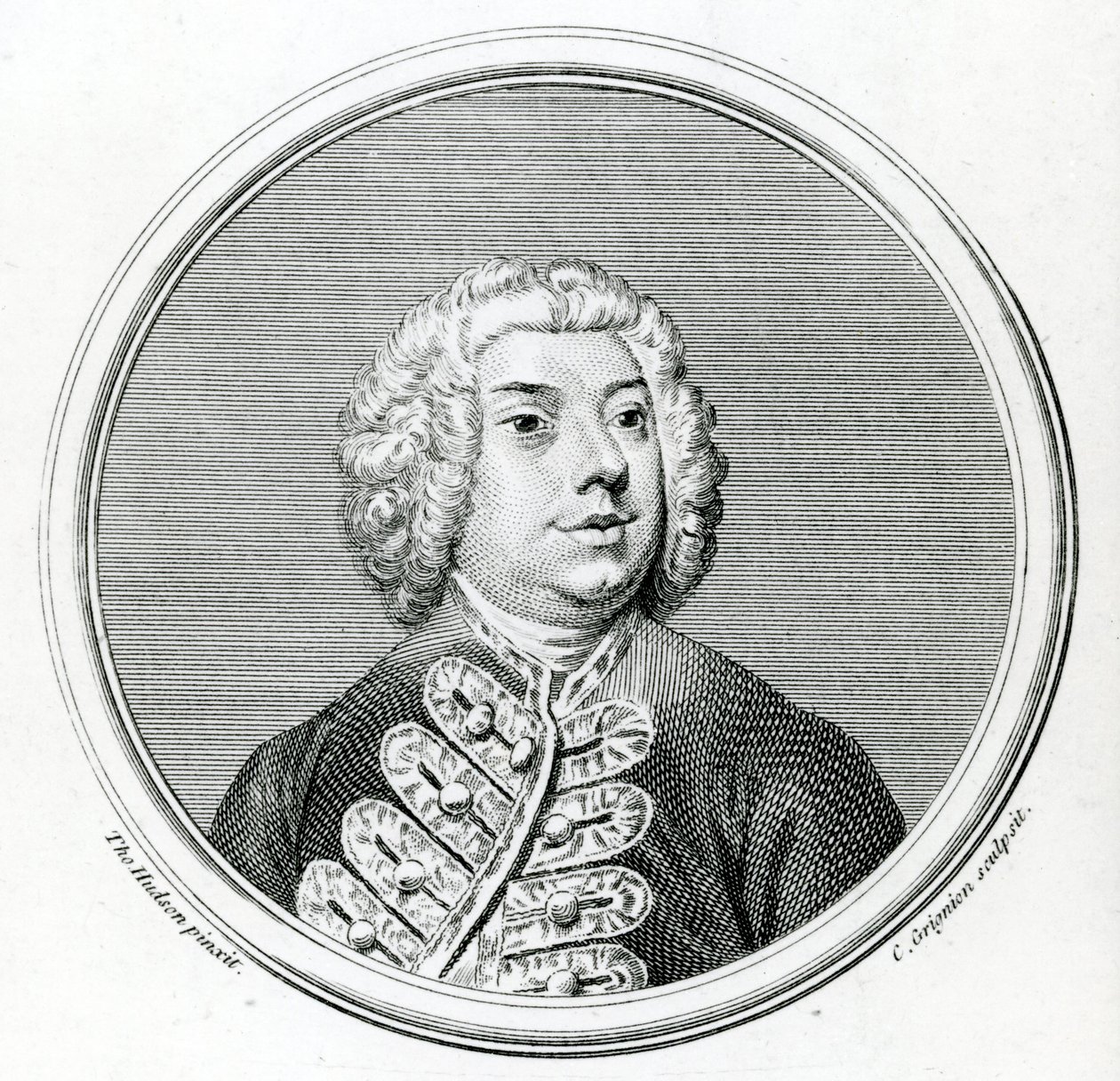 フランチェスコ・ベルナルディ・セネシーノ（1686-1758）（メゾチント） 作： トーマス・ハドソン