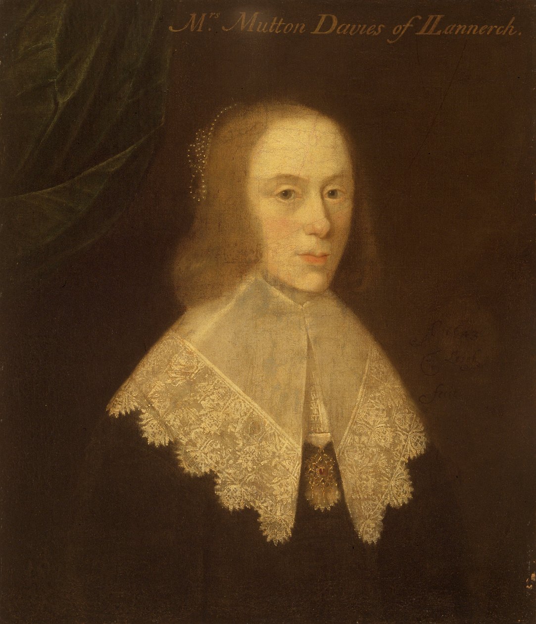 Gwysaney の Anne Davies 夫人、1630 年頃。 作： トーマス・リー