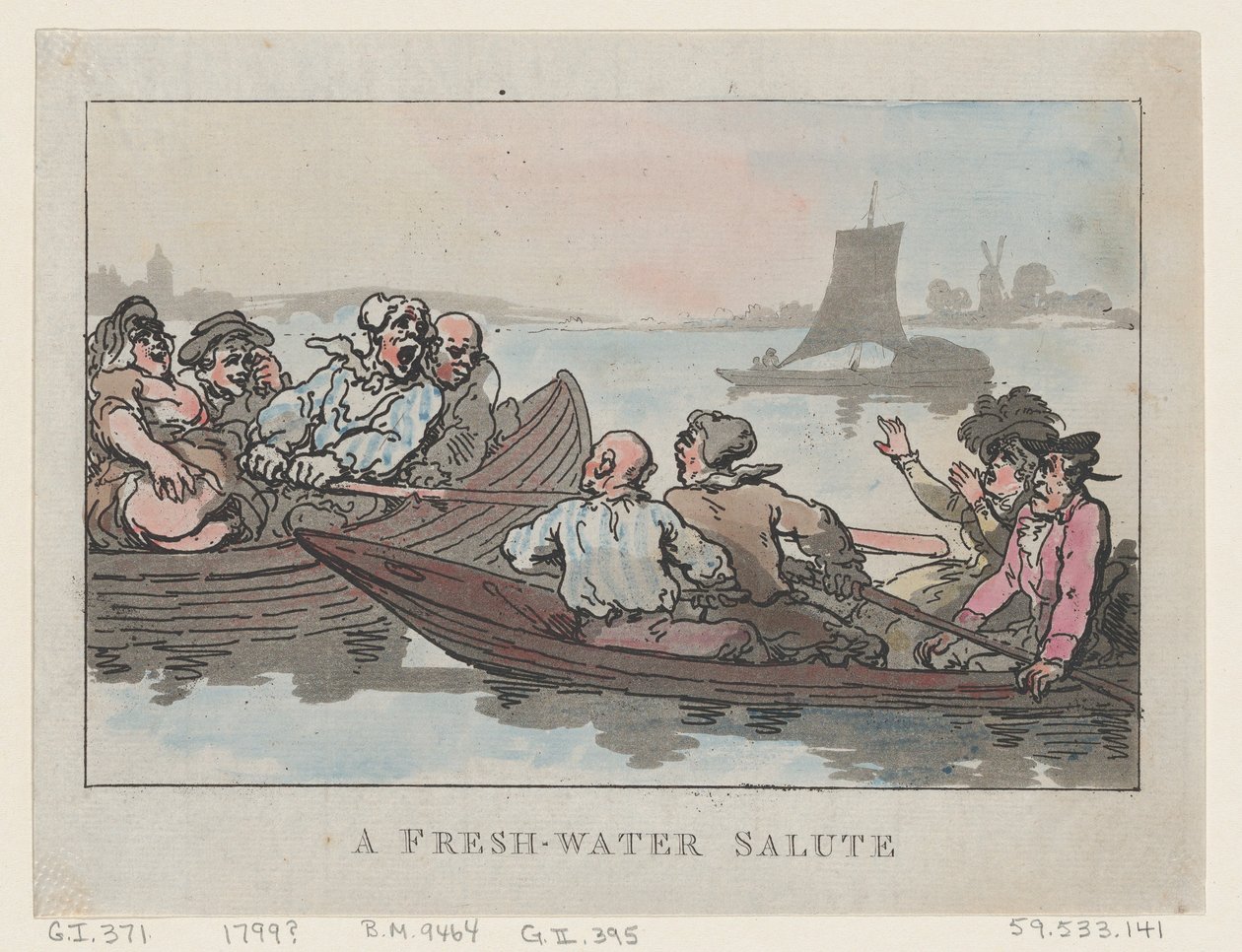 淡水への敬礼, 1799., 1799. 作： トーマス・ローランドソン