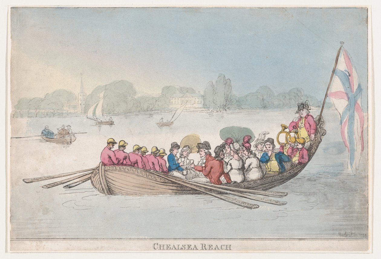 チェルシー リーチ、1799 年、1799 年。 作： トーマス・ローランドソン