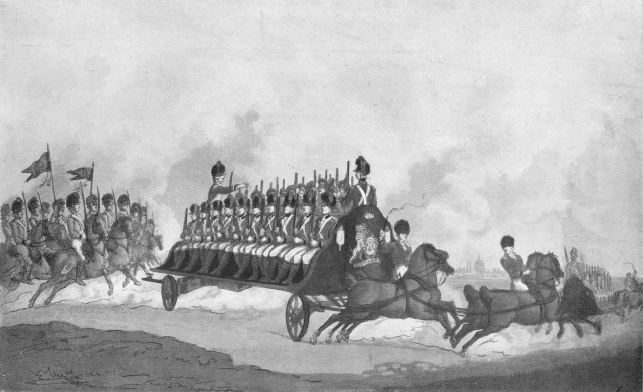 遠征または軍用フライ、c1780-1820、1909 作： トーマス・ローランドソン