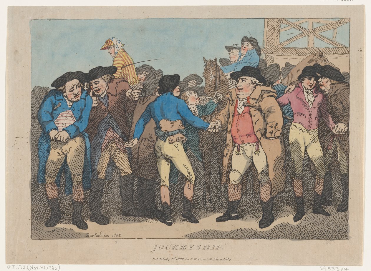 ジョッキーシップ、1802 年 7 月 1 日、1802 年 7 月 1 日。 作： トーマス・ローランドソン