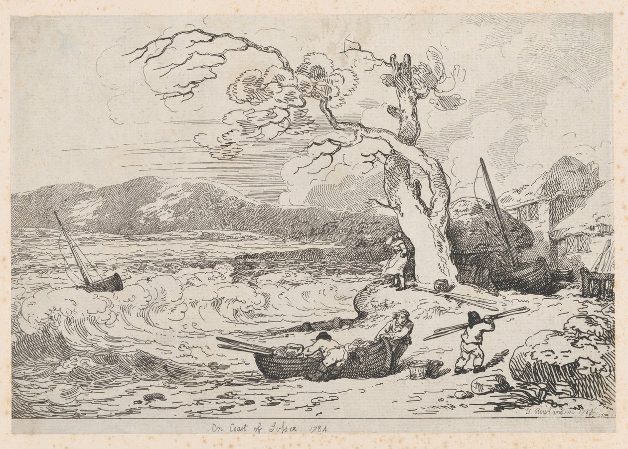 サセックスの海岸で、1784-85., 1784-85. 作： トーマス・ローランドソン