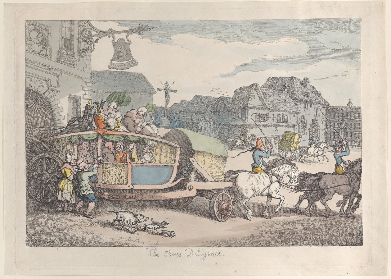 パリ・ディリジェンス、カリフォルニア州。 1810年頃。 1810年。 作： トーマス・ローランドソン