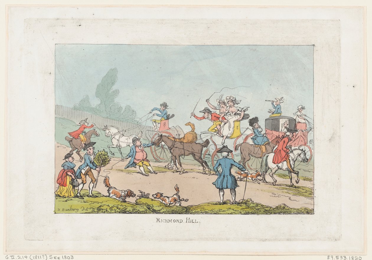 リッチモンド・ヒル、1811年、1811年。 作： トーマス・ローランドソン