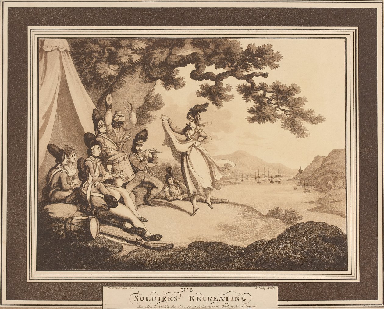 ？兵士の再作成？、c.1798 作： トーマス・ローランドソン
