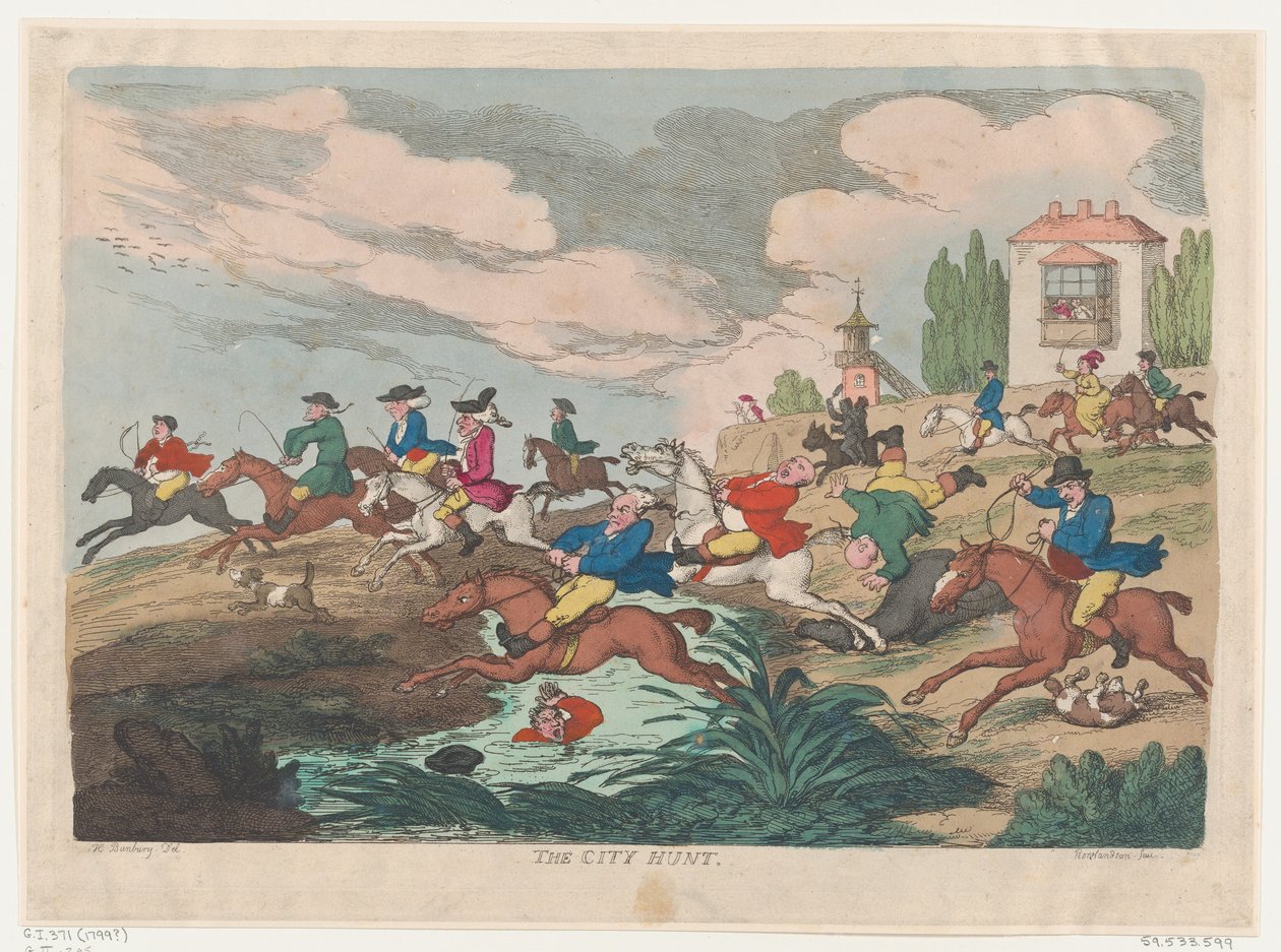 シティハント、カリフォルニア州。 1810年頃。 1810年。 作： トーマス・ローランドソン