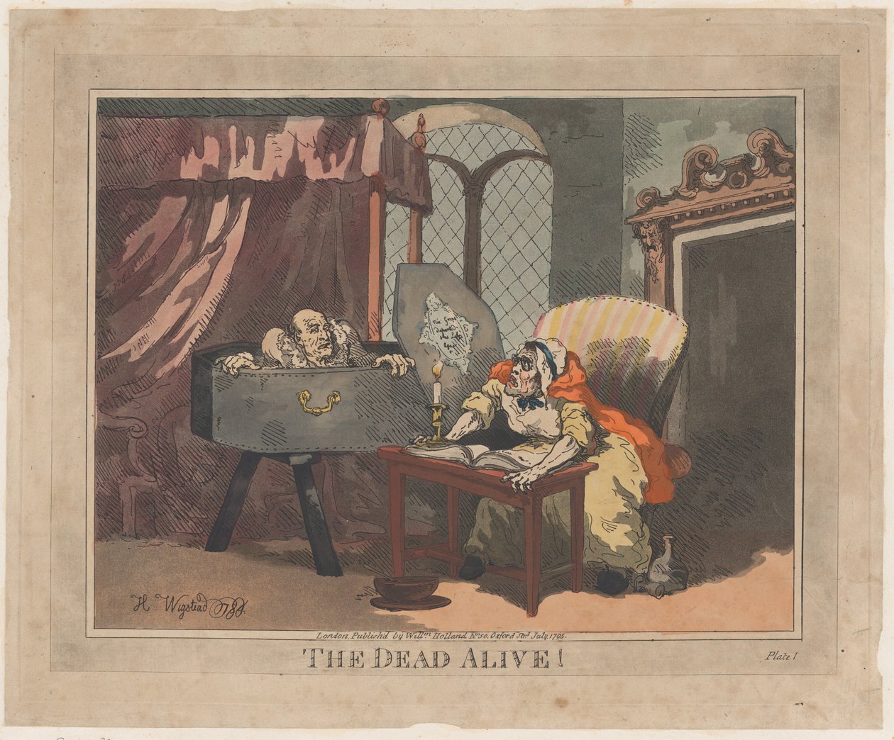 The Dead Alive!、1795 年 7 月、1795 年 7 月。 作： トーマス・ローランドソン
