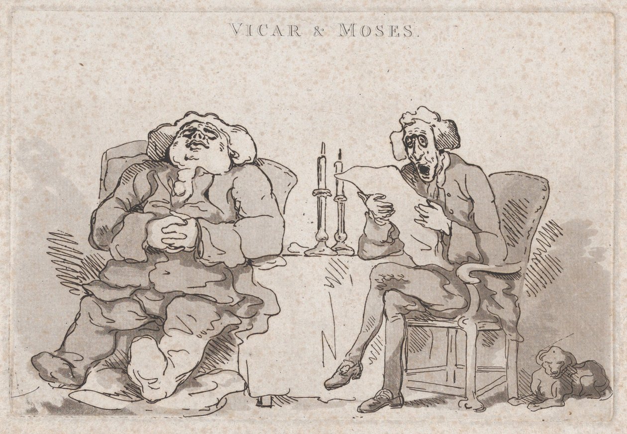 牧師とモーセ, 1786., 1786. 作： トーマス・ローランドソン