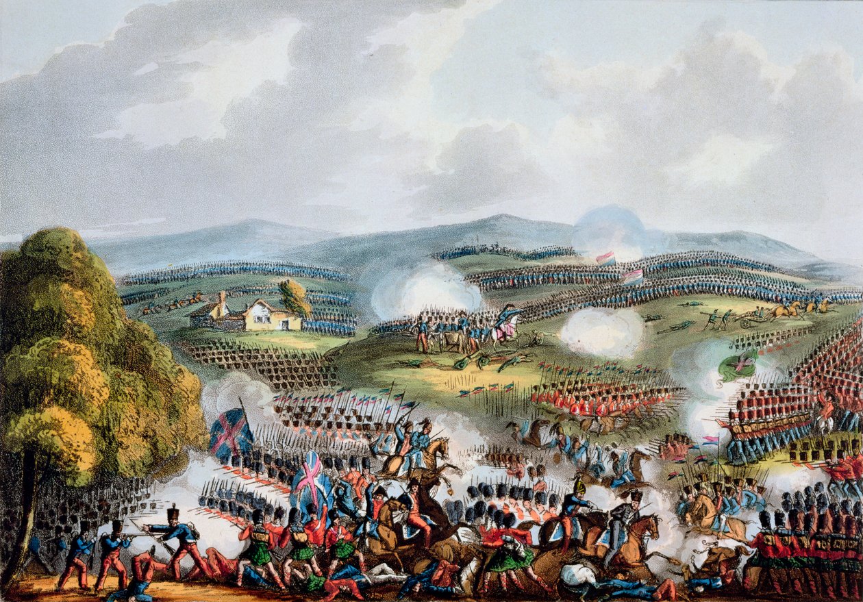 「カトル・ブラの戦い、1815年6月16日」。 作： トーマス・サザーランド