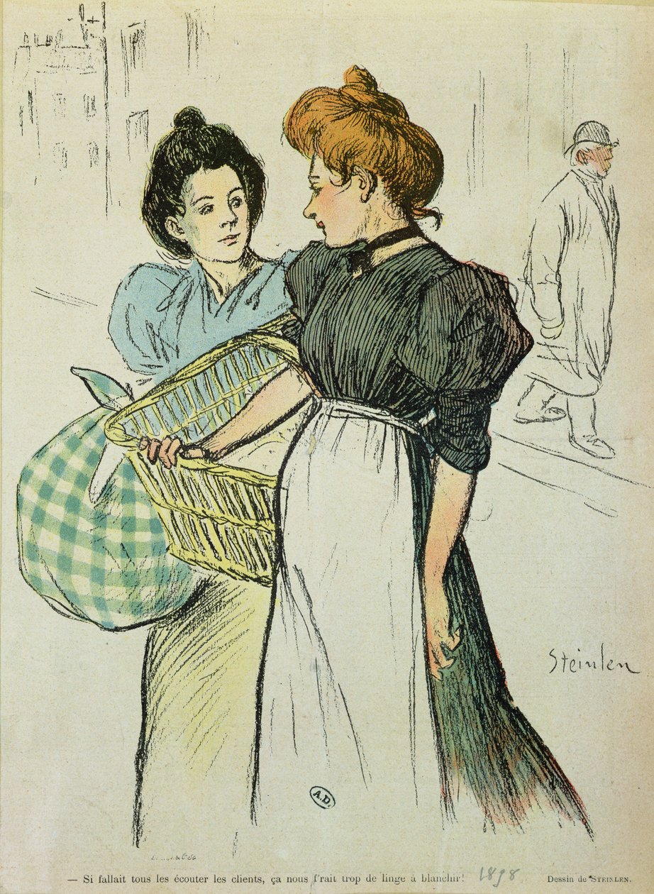 2人の洗濯婦、1898年 作： テオフィルアレクサンドル・スタインレン