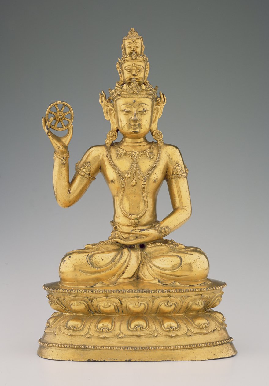 Vajrasattvadhatu Lokesvara（金銅合金） 作： チベットの学校
